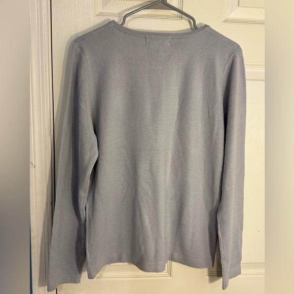 BICE| Soft grey cardigan sweater button beading granny core| size medium - Picture 6 of 9